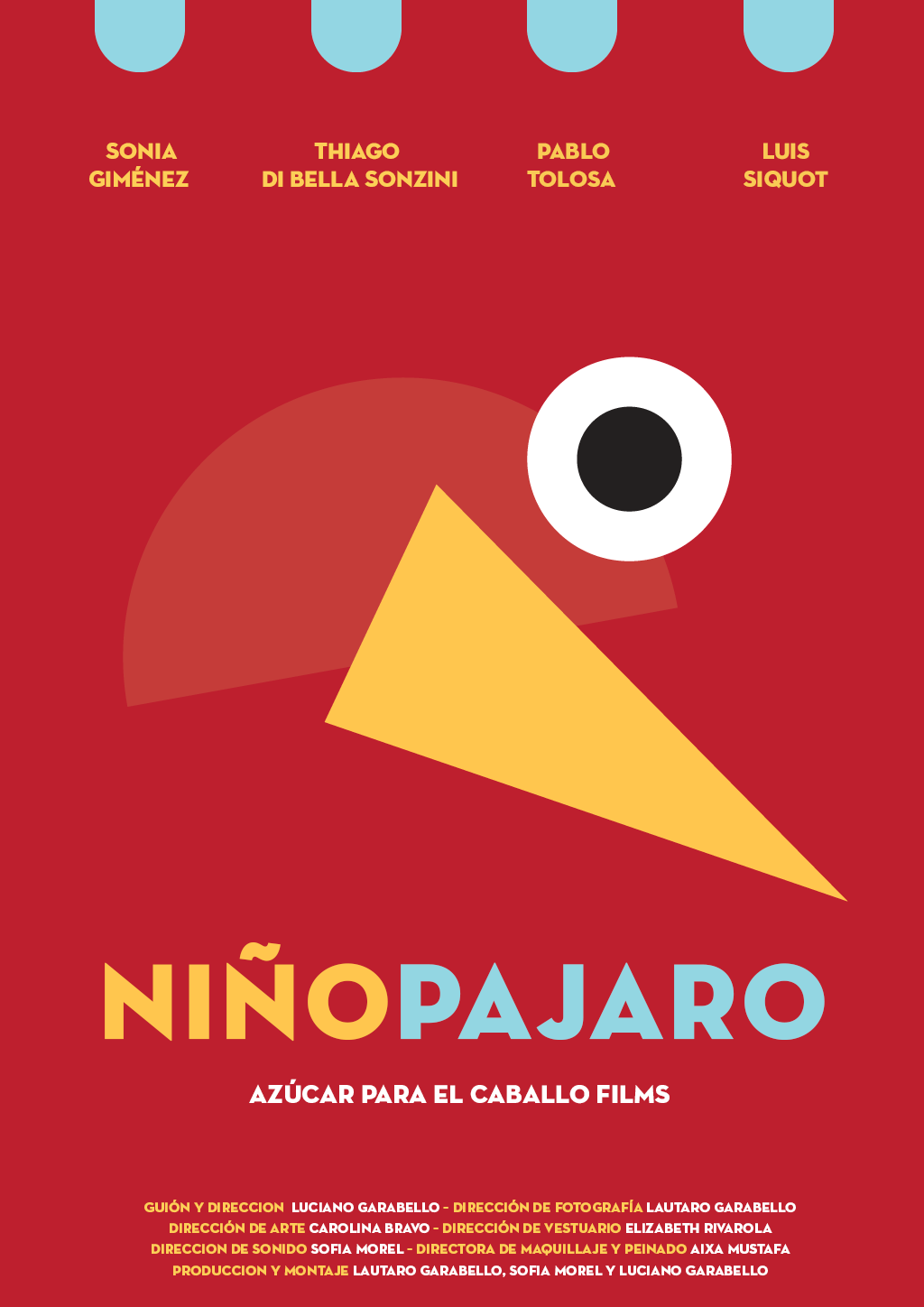 afiche de cortometraje niño pajaro