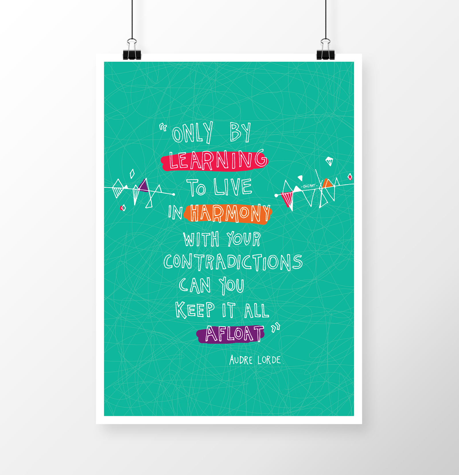Serie ilustrada Only by learning to live in harmony with your contradictions can you keep it all afloat