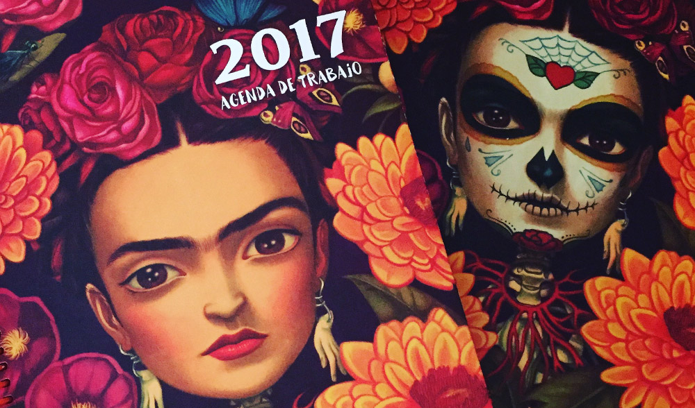 agenda de trabajo para edelvives 2017 frida khalo